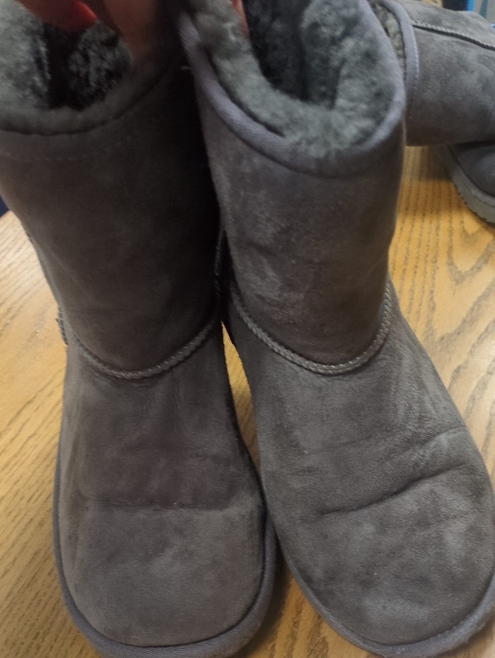 UGG Short Winter Boots in Dark Gray Suede